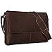 Produktbild STILORD 'Oskar' Umhängetasche Laptoptasche 15 Zoll aus echtem Leder Messenger Bag Business Vintage Look, Farbe:dunkel - braun