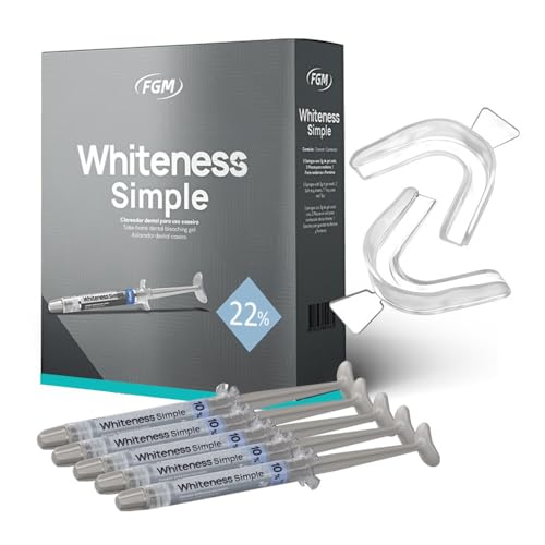 Kit Clareador Dental Uso Caseiro Whiteness Simple 22% FGM