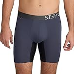 STEP ONE Mens Boxers Shorts, 1 Pair, Anti Chafing Underwear for Men, Moisture-Wicking Boxer Shorts with 3D Pouch. Fabric Made from bamboo viscose Grey and Black X-Large