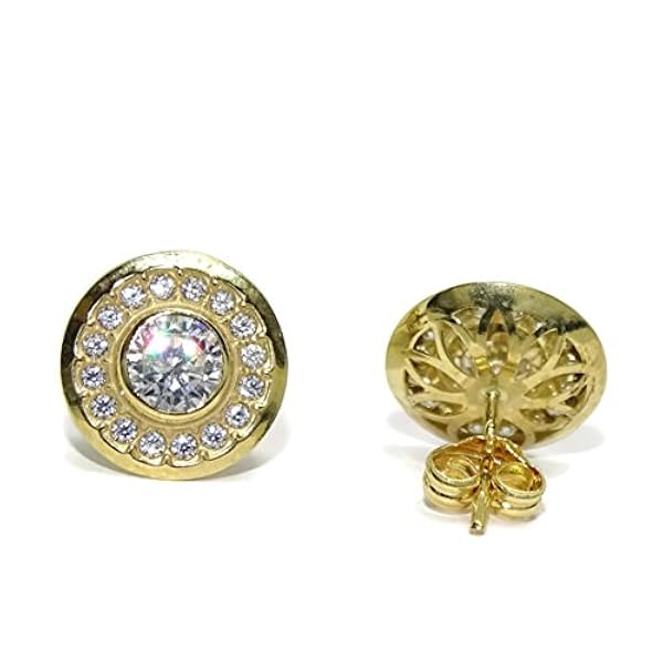 Never Say Never, Orecchini in oro giallo da 18 carati, con zirconi