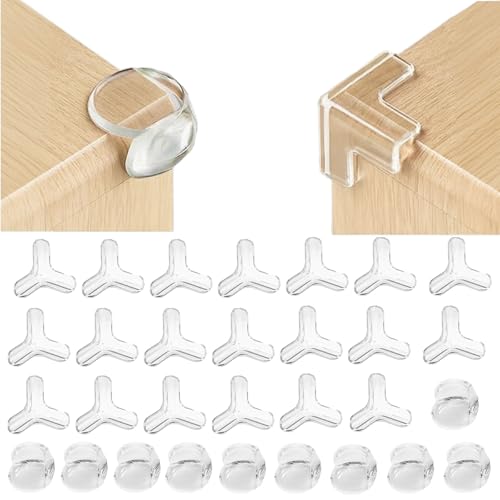30 PCS Coin de Table Protection Bebe Protection, Protege Angle de Table avec Une Super Colle améliorée pour Tables et Coins de Meubles