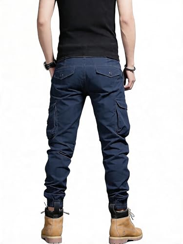 Image of Lymio Cargo for Men | Cotton Cargo Pant | Drawstring Waist Pant (Also Available in Plus Sizes)(09-12)