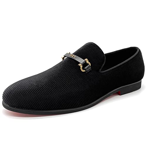CMM Men's Loafers Velvet Slip on Smoking Slipper Fashion Wedding Shoes