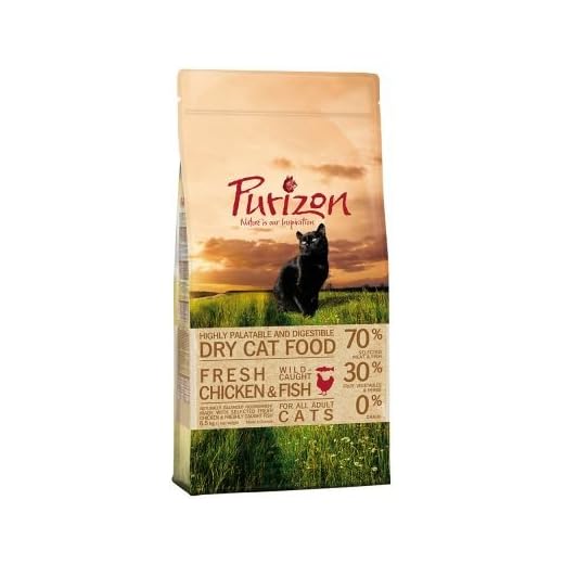 Pienso Purizon Adult Gato - Pollo y Pescado, 2,5 kg, sin Cereales, con el 70% de Carne de Pollo y Pescado seleccionados. Paquete de 2,5 kg.