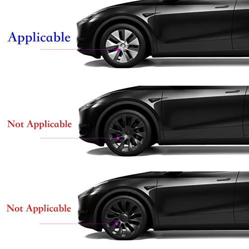 Cyberbeans 4Pcs For Tesla Model Y Wheel Cover Hubcaps Hub Caps Replacement Steering Wheel Rim Protector Kit Exterior Accessories,Matte Black 19 Inch New #TOP5