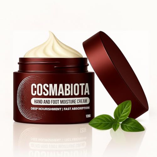 Cosmabiota Foot and Hand Cream – Cracked Heel Repair & Dry Skin Moisturizer | Non-Greasy, Fast Absorbing Formula | Deep Nourishment for Feet, Heels, Elbows & Hands – 120g