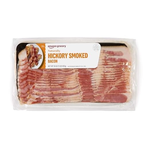 Amazon Grocery, Naturally Hickory Smoked Bacon, 16 Oz (Previously Fresh Brand, Packaging May Vary)