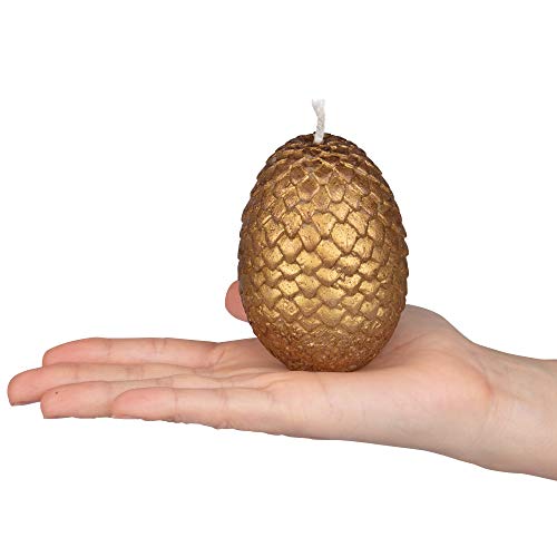 Game of Thrones Sculpted Dragon Egg Candles, Set of 3 - Perfect for GoT Fans - 2 1/2" each