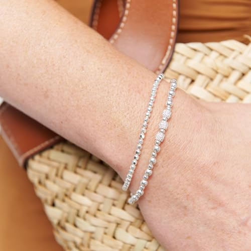 Silpada 'Charlotte' Sterling Silver Stretch Bracelet, 6.75"4