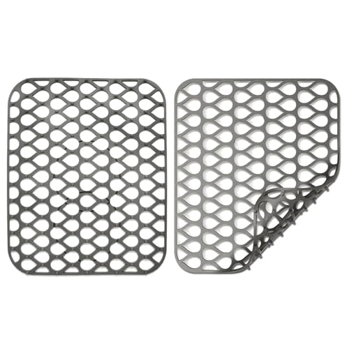 Xinhuju Protector de silicona para fregadero de cocina grande, accesorio de rejilla protectora para fregadero de cocina de acero inoxidable
