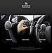 BLACKSUIT Leather Power Knob - Vehicle Handle Spinner - Luxury Hi-quality Steering Wheel Knob (Black)