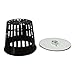 3 inch Net Pot - Garden Net Cups - Hydroponics Slotted Mesh - Bucket Basket for Hydroponics with white Lids - 25 Pack