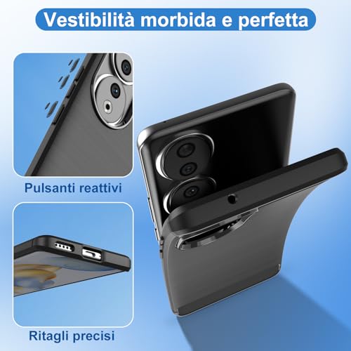 YESARMOR Nero Cover Silicone Morbido Custodia