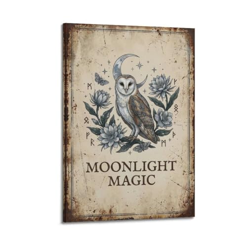 Poster de la vie sauvage au clair de lune pour illuminer les nuits de bébé