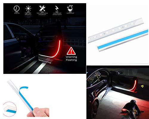 Image of WolkomHome Car Door Lights Flash light (RED& ICE BLUE) Set of 2 for Tata Indigo CS