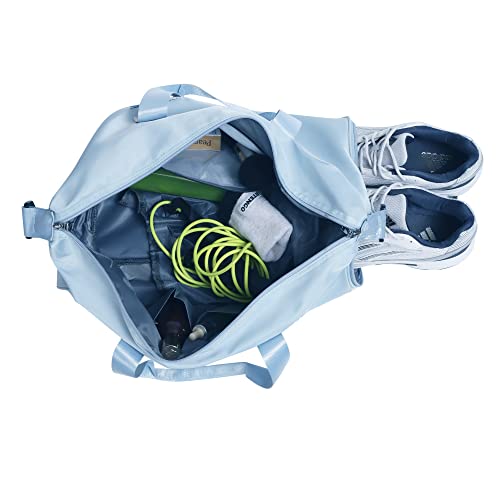 Image of Furn Aspire Gym Bag for Women and Men Durable Training Fitness Travel Duffel Handbag with Shoes Compartment and Wet Pocket Lightweight Gymbag (E). Light Blue