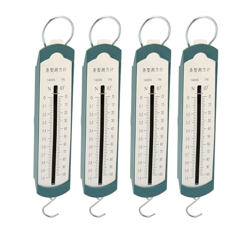 Spring Dynamometer, 4pcs Professional High Accuracy Portable Spring Scale for Student Physics Experiment, Teaching Demonstration (1N)