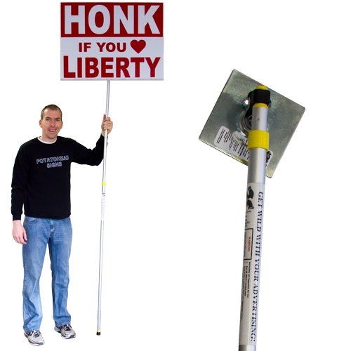 Visibility Signage Guerilla Pole for Street Waver, Sign Spinner and Business Advertising