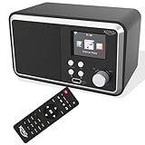 Digitales WLAN Internet Radio XORO DAB 300 IR mit 2.4“ Zoll Farbdisplay, Podcast, Bluetooth 5.2, FM/DAB+, Wecker, Schwarz