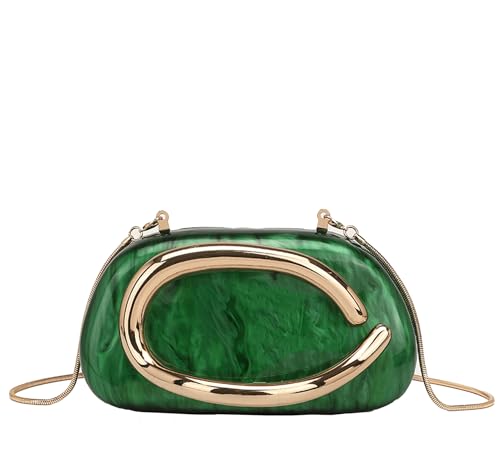 Image of Acrylic Clutch Purse for Women Marbling Evening Wedding Handbags Acrylic Shell Box Purses for Party Prom Cocktail