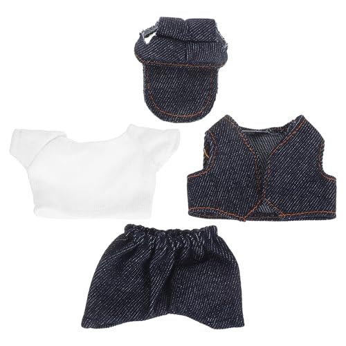 Toyvian Ropa de Reemplazo para Muñecas de Peluche de 14 Cm con Camisa y Pantalones de Tejido, Diseño Cómodo y Adaptable para Juego Interactivo Infantil Color Aleatorio