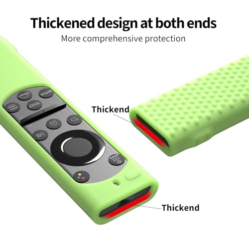 Image of OBOE Silicone TV Remote Cover for Samsung Tv Remote BN59-01311, Glow in Dark Green