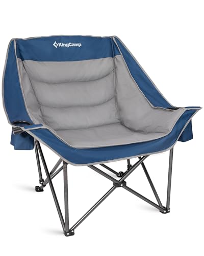 KingCamp Oversized XL Camping Chair, Heavy Duty 500lbs Folding Couch for Adults, Padded Large...