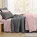 Litanika Queen Size Quilt Set Grey, Full Lightweight Comforter Gray - 3 Pieces Bedspreads & Coverlets Bedding Cover All Season Use Bed Decor (1 Quilt, 2 Pillowcases)
