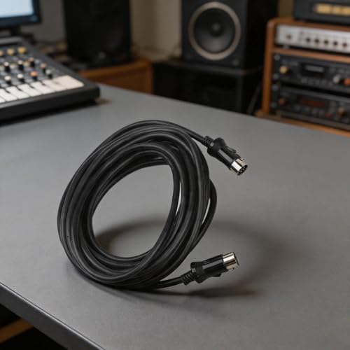 Cable DIN 13 pines de audio para coche de 5m con conector macho a macho negro 4