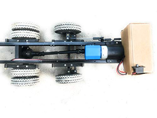 Image of indian scale art rc multi axle bus chassis. suitable for miniature scania bus chassis and volvo bus chassis scale 1:18-Black