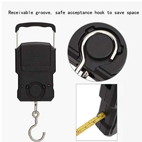 Electronic Weighing Scale LCD Digital Display Hanging Hook with Measuring Tape for Fishing Travel image 4