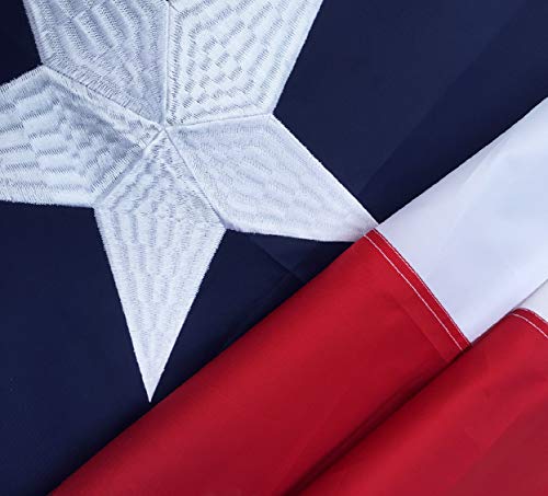 Winbee Embroidered Texas State Flag 3X5 Ft - Embroidered Stars, Heavy Duty Long Lasting Nylon, Sewn Stripes, Brass Grommets And Uv Protected, 3 By 5 Usa Flag And Texas Flag #TOP8