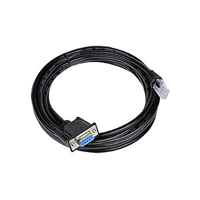 RJ45 to RS232,COOSO DB9 9 Serial Port Female to RJ45 Female Cat5 Ethernet LAN Console 16.4Ft