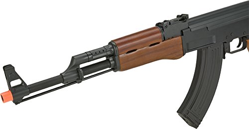Evike Airsoft - Cyma Standard Metal A.k.47-S Airsoft Aeg Ri.fle W/Steel Folding St.ock And Real Wood Furniture (Package: G.un Only) #TOP3