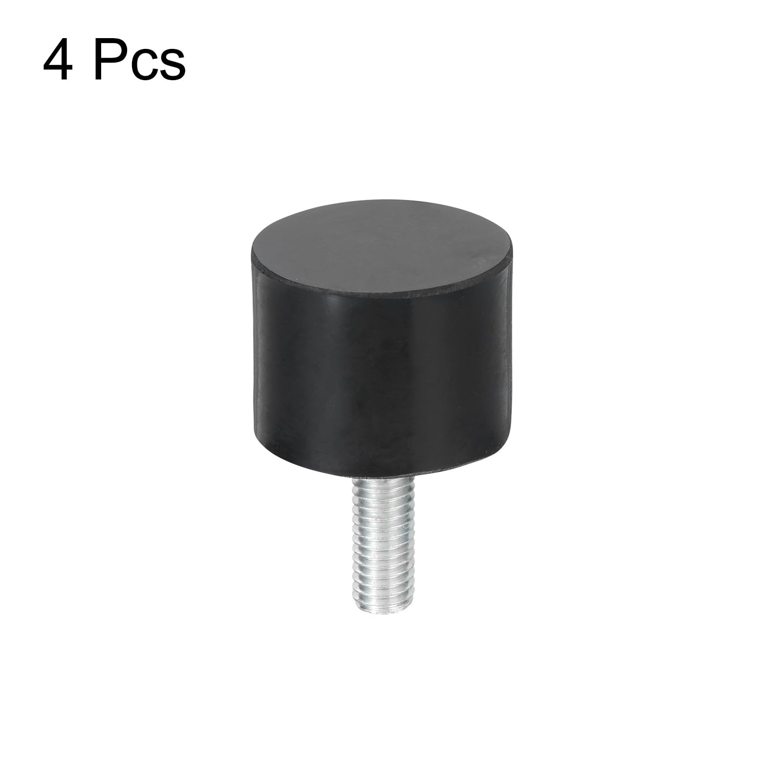 QUARKZMAN Supports en Caoutchouc Filetés M5, Isolateurs de Vibrations, Amortisseur Cylindrique avec Tiges 20 x 15mm 4 Pièces