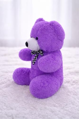 Image of ZEXSAZONE 2 Feet Purple Giant Teddy Bear Soft, Plush, and Cuddly Stuffed Animal for Kids, Birthdays, Anniversaries, Valentine's Day, and Special Occasions Large Huggable (Purple /2fit)