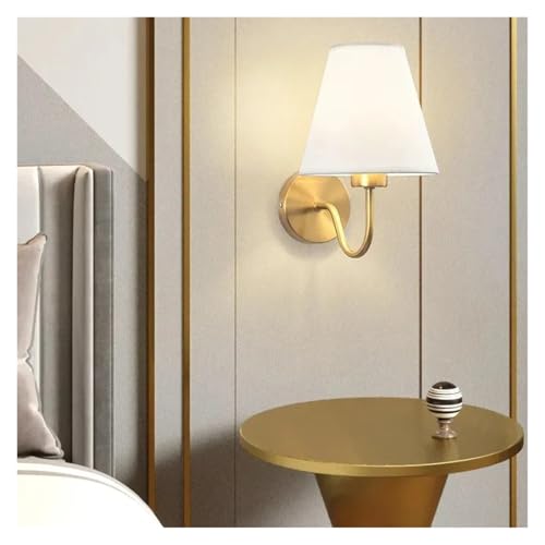 Lámpara de pared E27 simple y retro con pantalla de tela para hogar 5