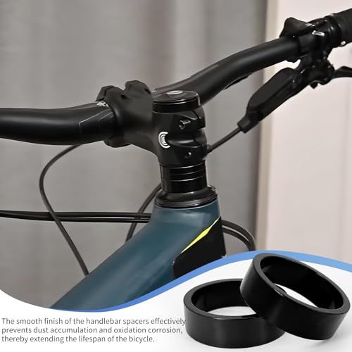 Fahrrad Spacer mit Steuersatzkappe 1 1/8 - Fahrrad Vorbau Spacer Set aus Aluminium 2mm/3mm/5mm/10mm mit Steuersatzkappe, Ahead-Kralle, Lenkererhöhung Fahrradspacer 1 1/8 Zoll für MTB, Rennrad (11 PCS)