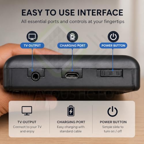 Image of YGM Rechargeable Pocket Video Game Console for Kids -in-1 Retro Handheld Gaming Device with Built-in Classic Games, TV Output Support (Any Available Colour)