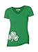 St. Patrick's Day Irish Shirt Womens Cute Shamrock Clover V-Neck Irish T-Shirt (Large)