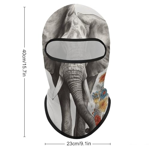Balaclava Elefante para Hombre y Mujer, Máscara Facial para Protección Solar, Transpirable, Cubierta Completa para Senderismo, Ciclismo, Running y Conducción miniatura 2