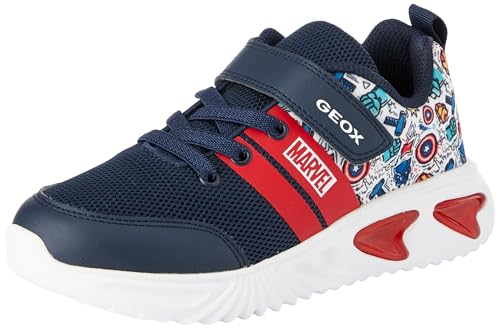 Geox J Assister Boy D, Zapatillas, Navy Multicolor, 34 EU