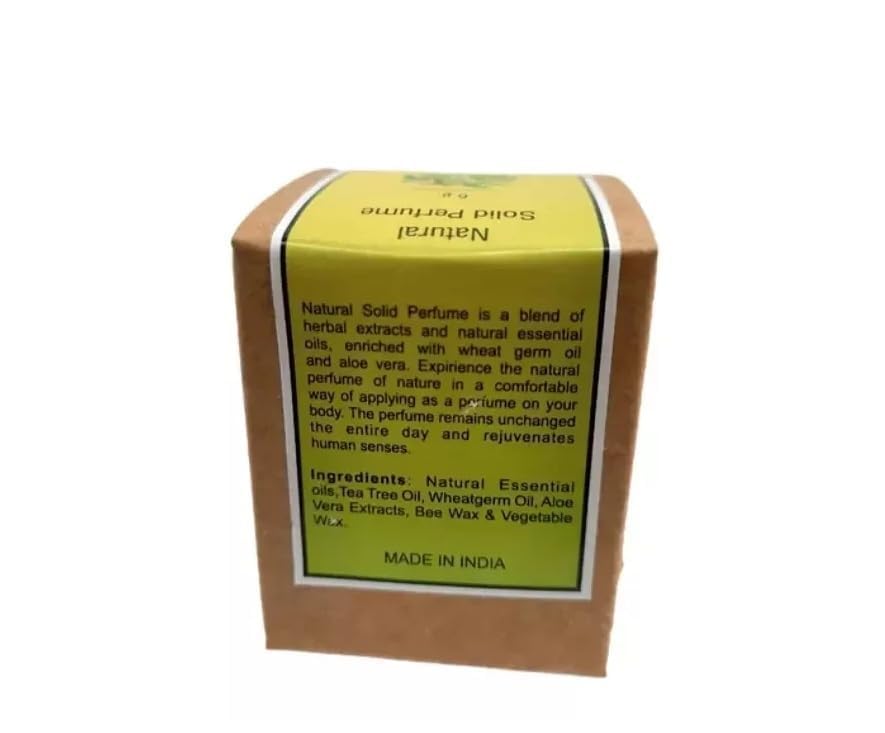 Natural Organic Sandalwood Solid Wax Perfume | Natural Wax In Mini Wooden Box For Men And Women - 6 Gm, (Pack Of 1) image 5