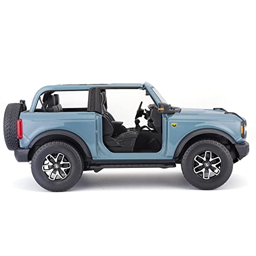 Maisto Diecast Cars 2021 Ford Bronco Badlands Blue Special Edition 1/18 Diecast Model Car By Maisto 31457 #TOP2