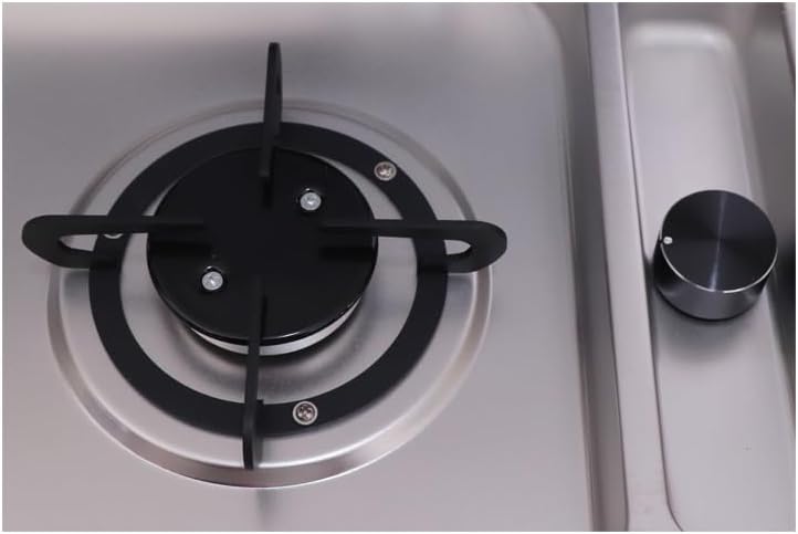Gas Stove Sink Combination With Cover, One-Piece Stainless Steel Universal Outdoor Gas Stove for Boat Caravan RV Camper
