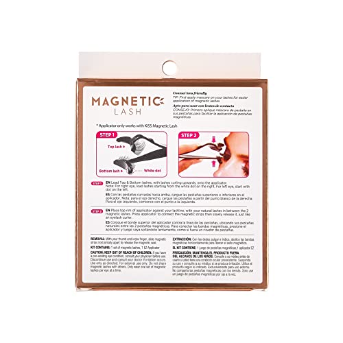 KISS Cílios magnéticos 02, cílios postiços sintéticos com ímãs embaixo e sobre seus cílios superiore