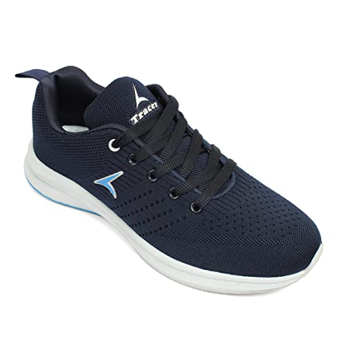 Image of TRACER Men's Running Shoes Stylish & Comfortable EVA with Rubber Sole, Lightweight Knitted Upper, Breathable Design, Secure Fit for Running, Training & Walking, Size 6 to 11UK