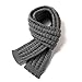 BEARUN Kids Knitted Scarf Winter Fashion Solid Color Toddler Baby Warm Scarves Wrap Neck Warmer for Girls Boys Grey