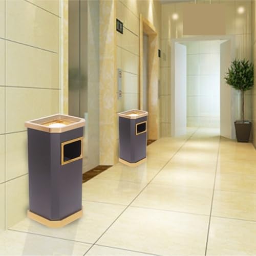 Contenedor basura exterior grande de acero inoxidable para comercios 4