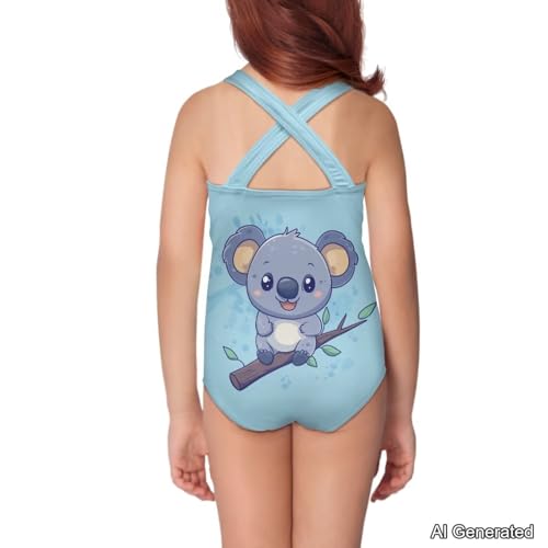 Image of Girls One Piece Swimsuits Sleeveless Lightweight Bathing Suit Beach Swim Suit Quick Dry Swimwear 5-14 Y